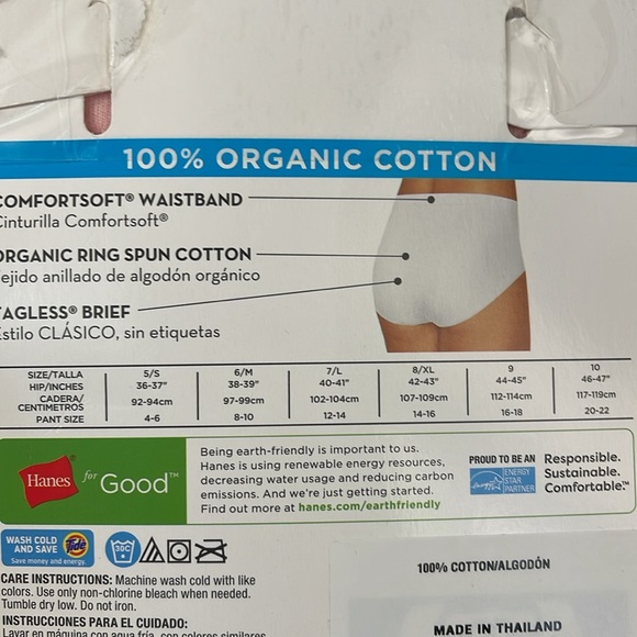 Hanes Pure Comfort Brief Organic Cotton Underwear - Picture 6 of 10